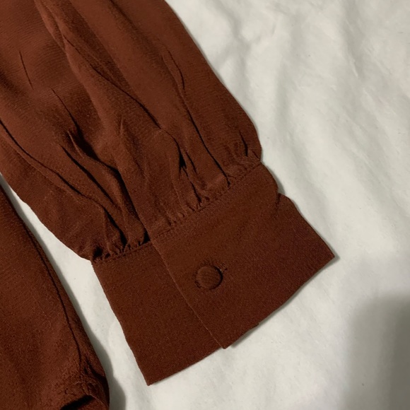 NWOT Topshop Rust/Burnt Orange Long sleeve Top - Picture 10 of 11